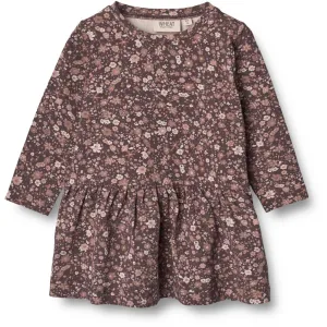 Jersey Dress Bessie - soft eggplant meadow Wheat