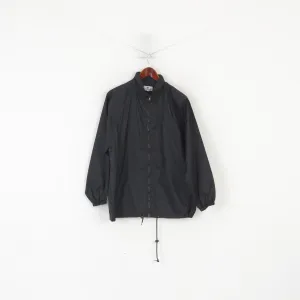 Jingham Men S Jacket Black Nylon Waterproof Full Zipper Lightweight Top