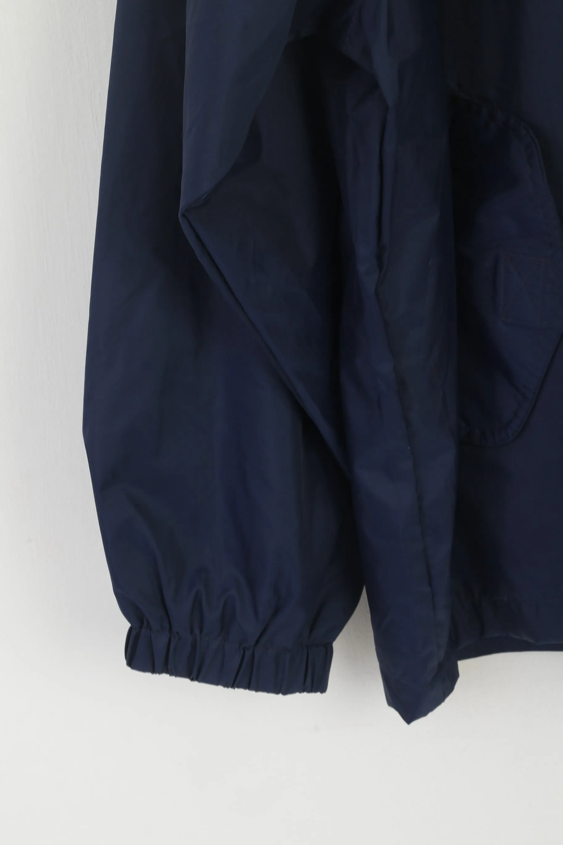 John F.Gee Men 60/62 XXXL Pullover Jacket Navy Vintage Nylon Hooded Lightweight Top