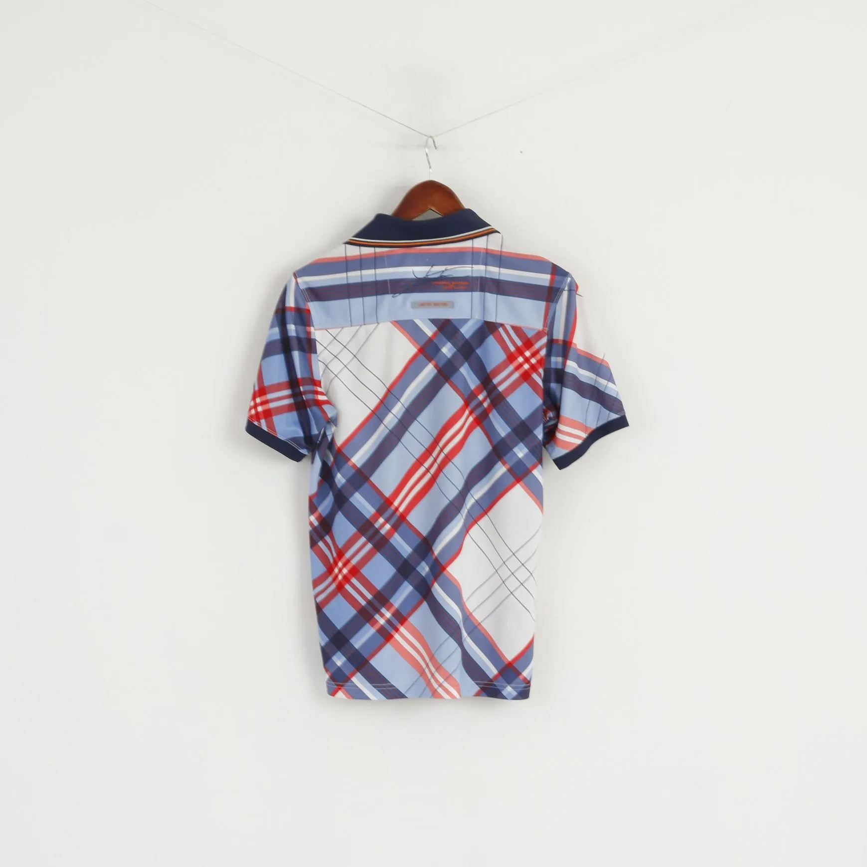 Joost Luiten Men S Polo Shirt Blue Check Pin High Golf Limited Edition Top