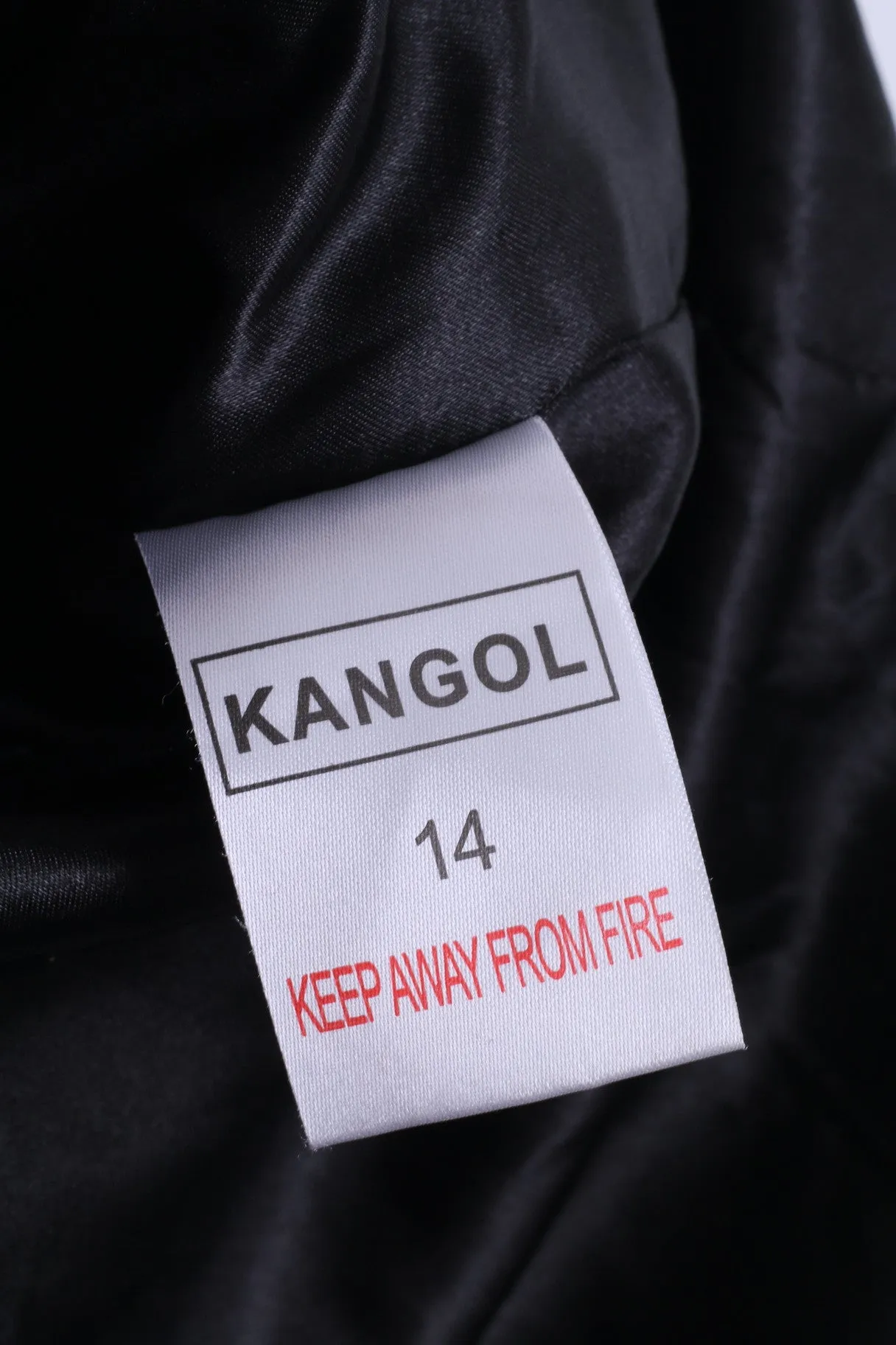 KANGOL Women 14 Jacket Black Buttoned High Low Classic Cotton Top