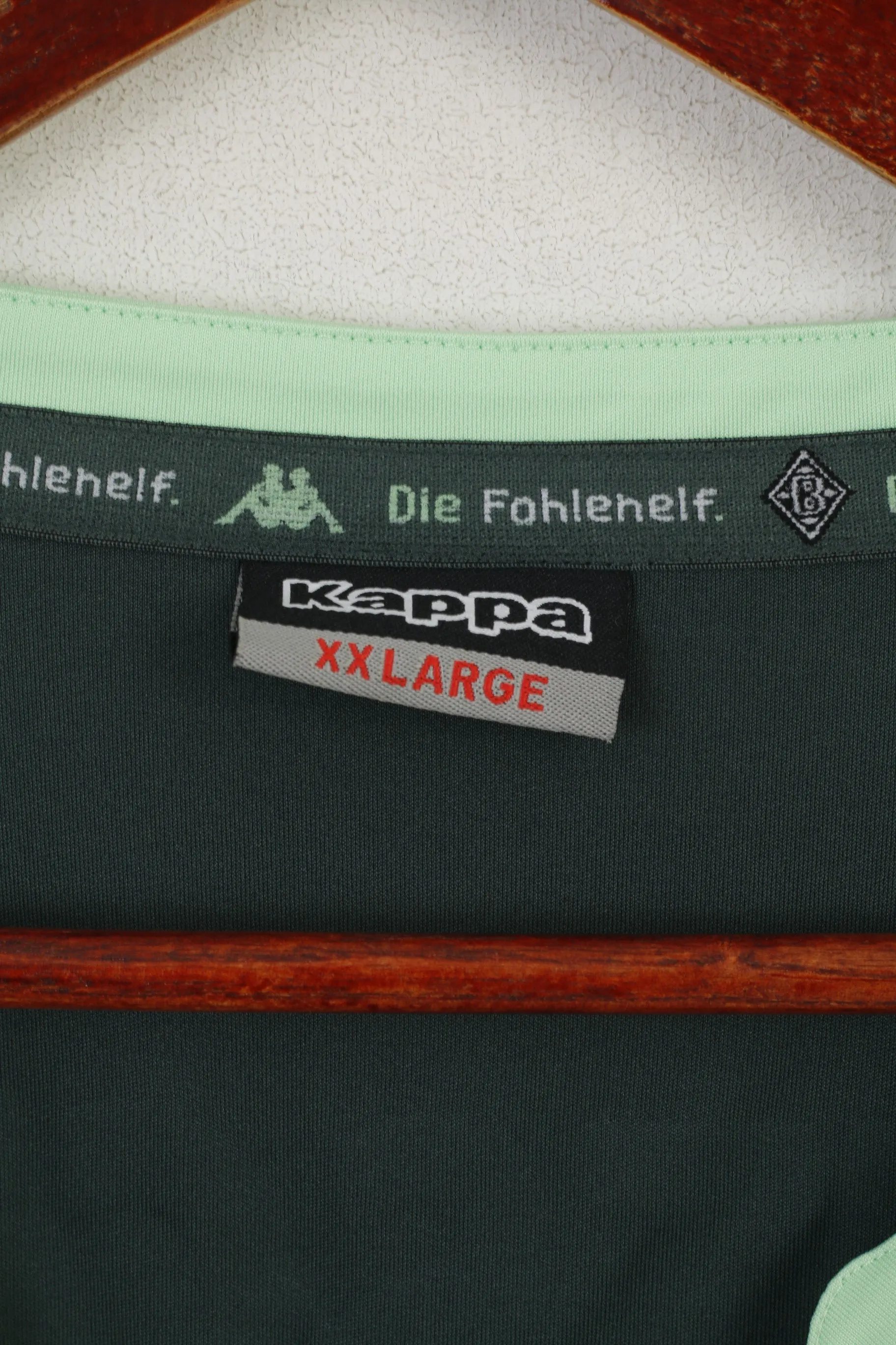 Kappa Men XXL Shirt Black Borussia Monchengladbach #24 Jantschke 2015/2016 Football Jersey Top