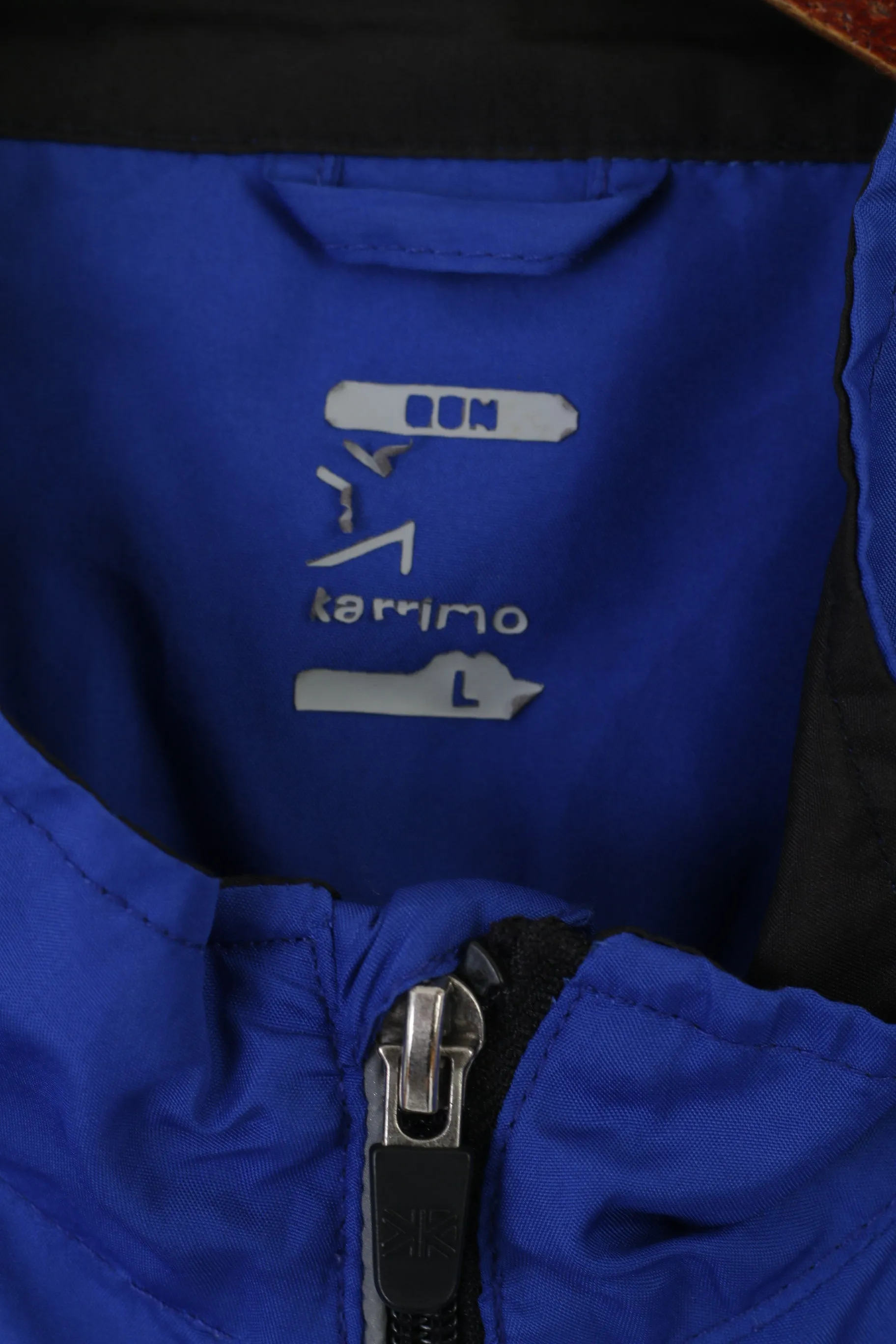 Karrimor Men L Jacket Blue Lightweight Running Reflective Sport Training Zip Up Top