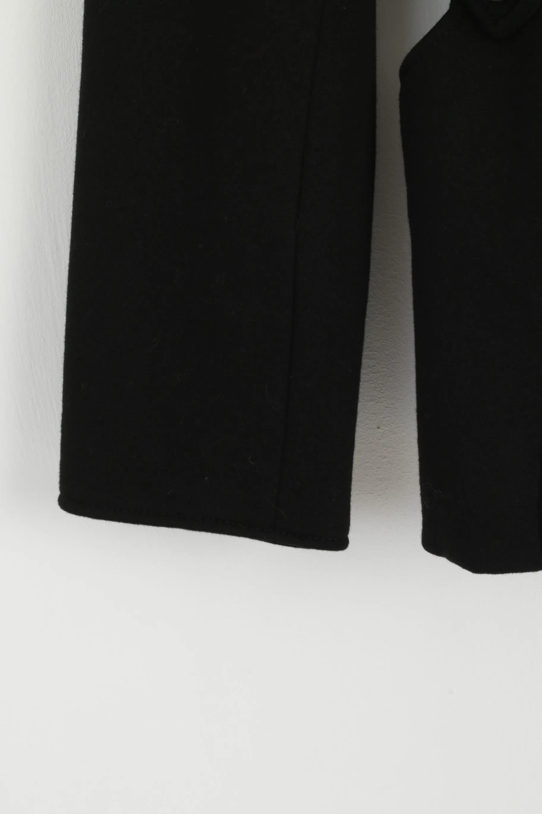 Kenneth Cole Reaction Women M Jacket Black Soft Cotton Belted Fit Casual Top