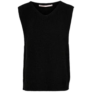 Kids ONLY Black Paris Life V-Neck Knit Vest