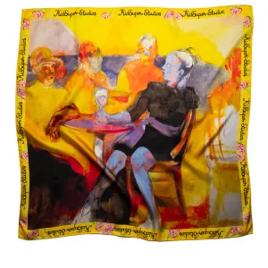 KidSuper Dining Room Silk Scarf - Yellow/Multi