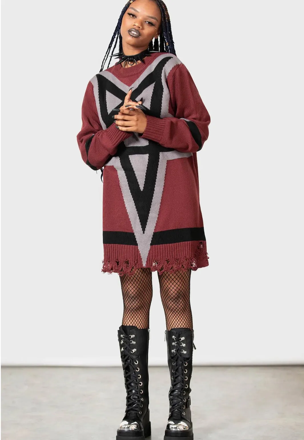 Killstar - Star Crux Knit Blood - Pullover