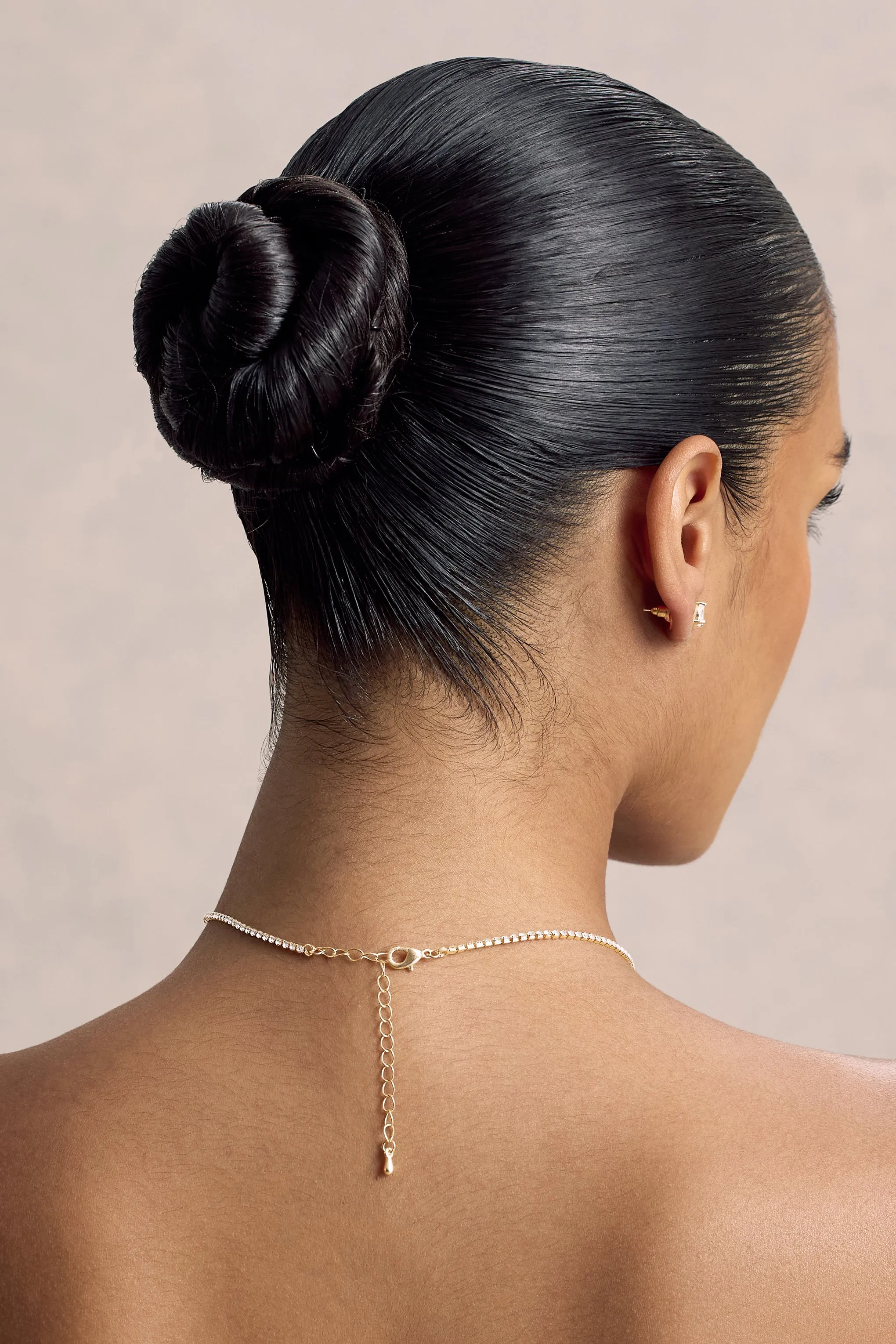 Kinsley | Gold Diamante Necklace Club L London