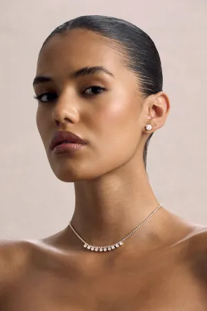 Kinsley | Gold Diamante Necklace Club L London