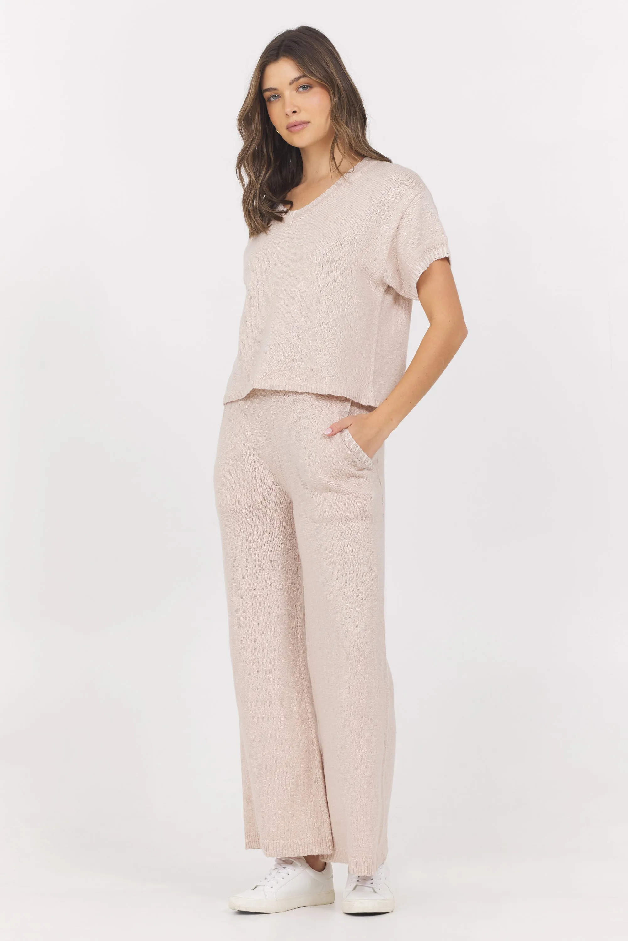 Knit Pants w/ Whipstitch