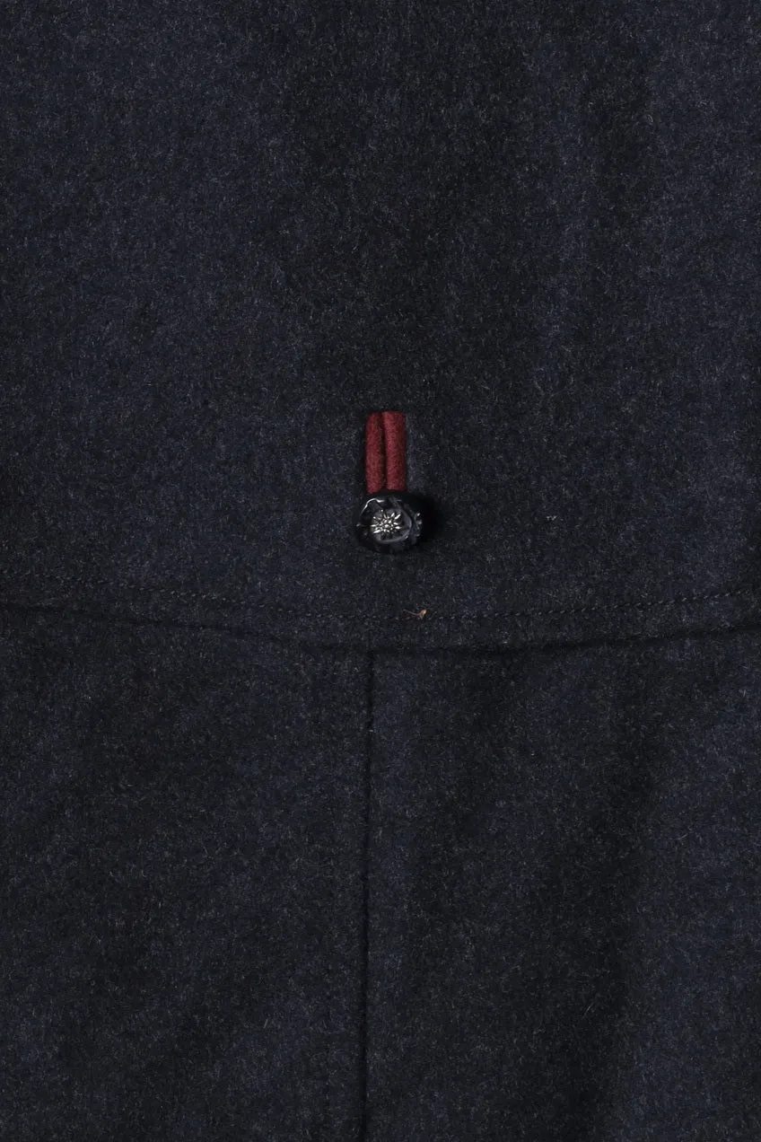 Kohler &Krenzer Alpacca Loden Women 48 2XL Jacket Wool Dark Grey Buttons Front