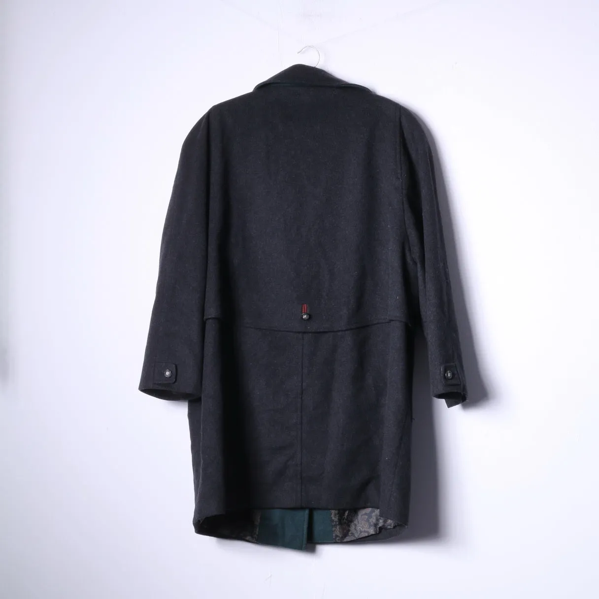 Kohler &Krenzer Alpacca Loden Women 48 2XL Jacket Wool Dark Grey Buttons Front