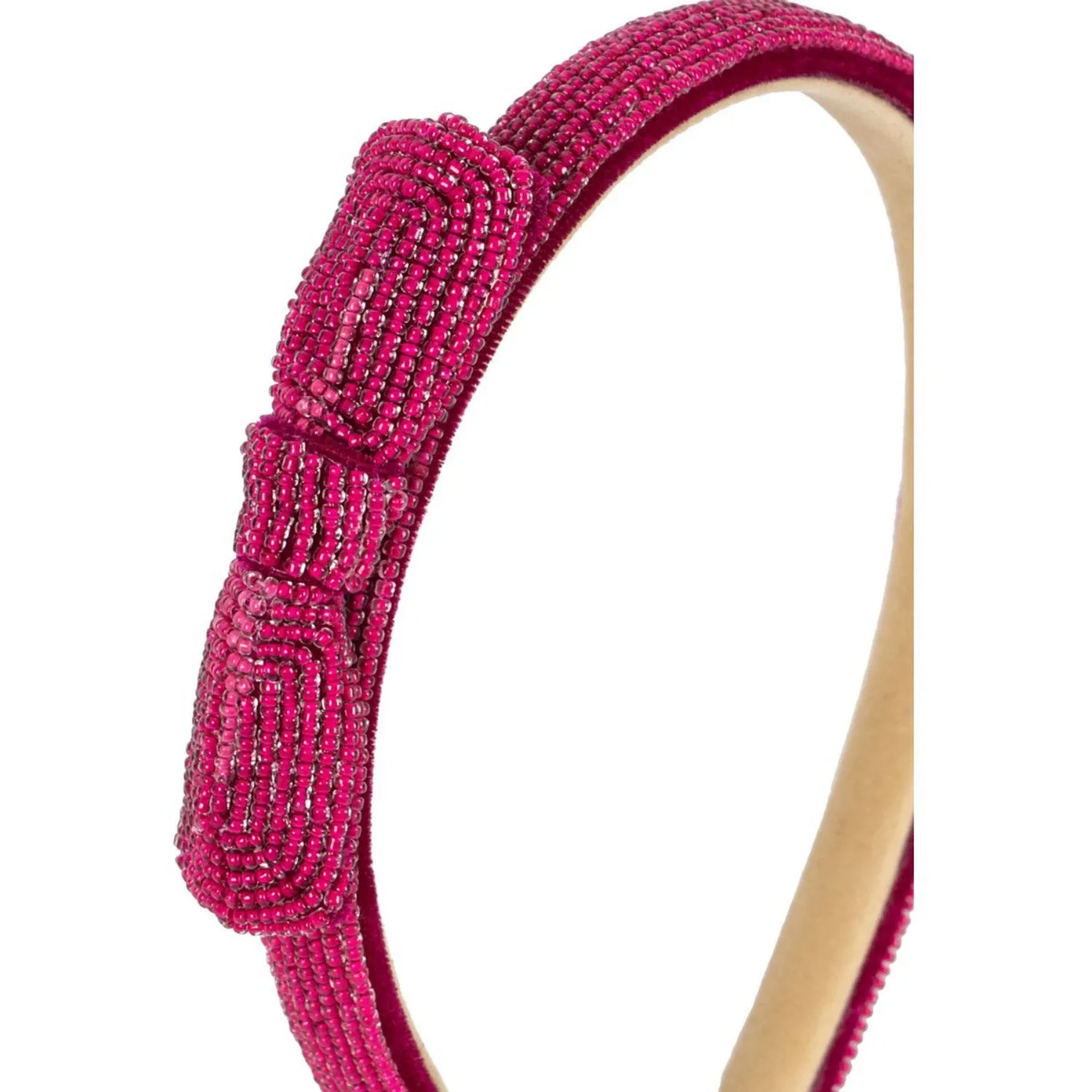 Konges Sljd Sangria Pearl Ribbon Hairbrace