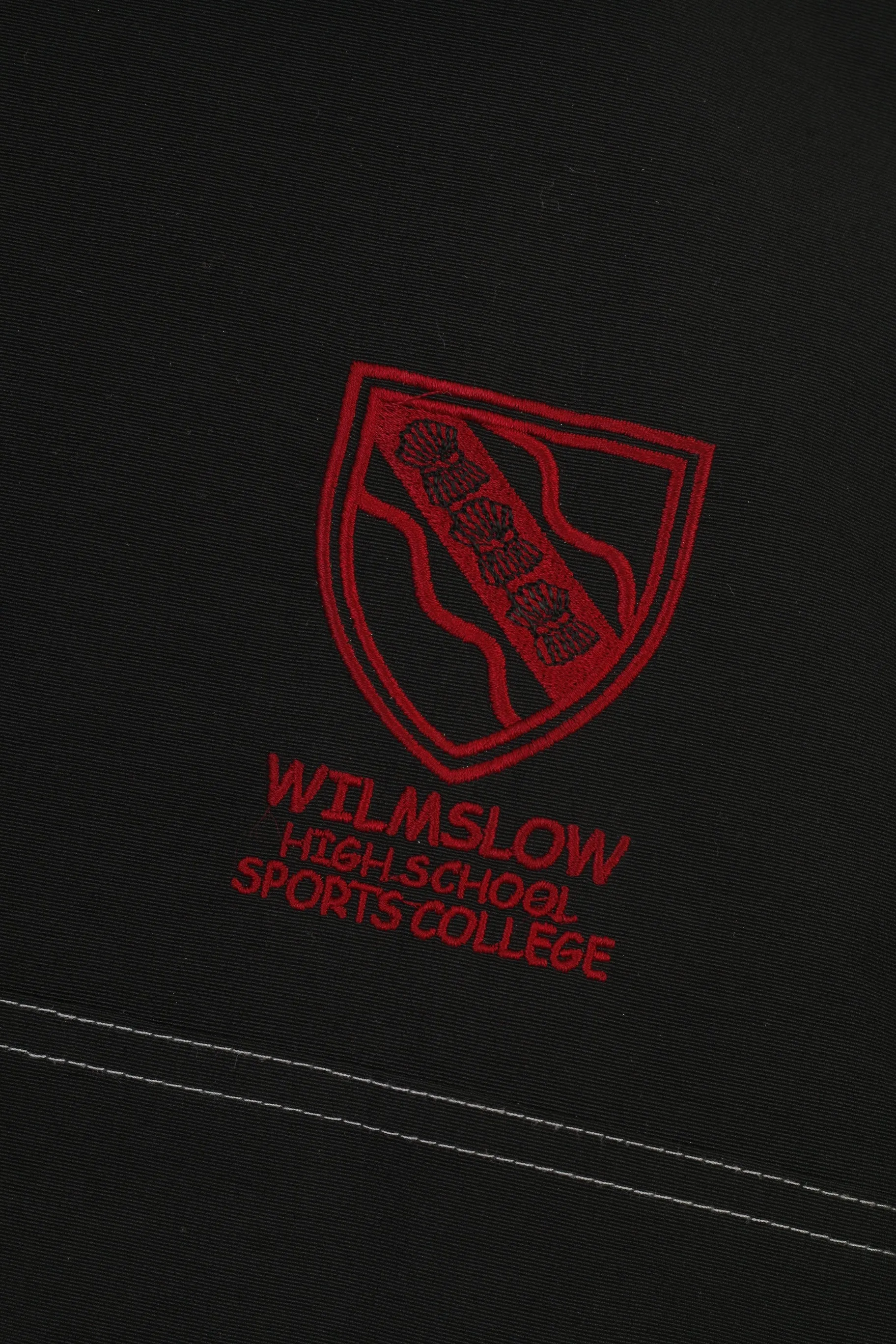 KOOGA Men S Jacket Black Pullover Nylon Wilmslow High School Rugby Vintage Zip Neck Top