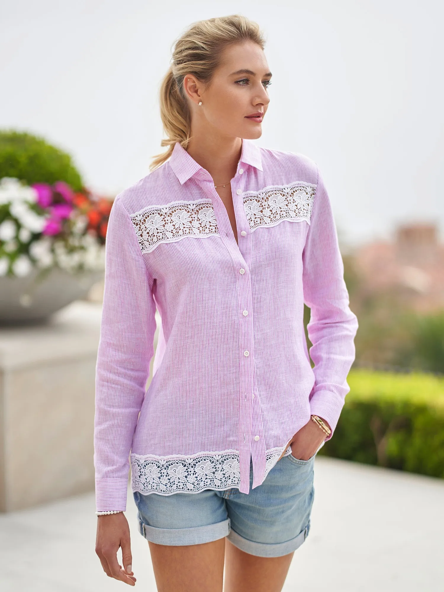 Lailana Lace Linen Shirt