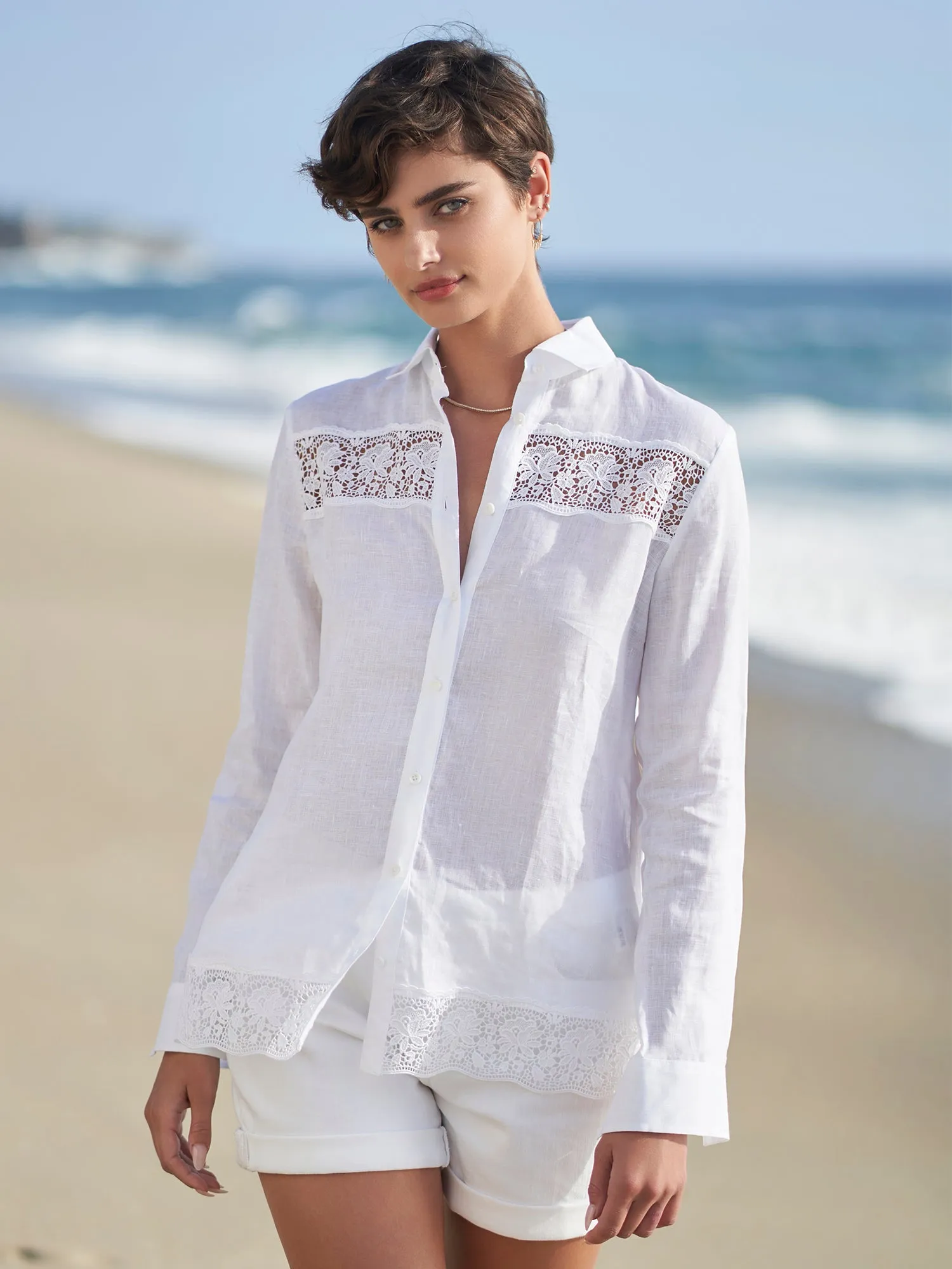 Lailana Lace Linen Shirt