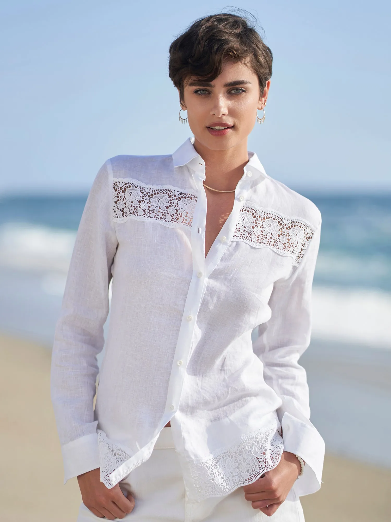 Lailana Lace Linen Shirt