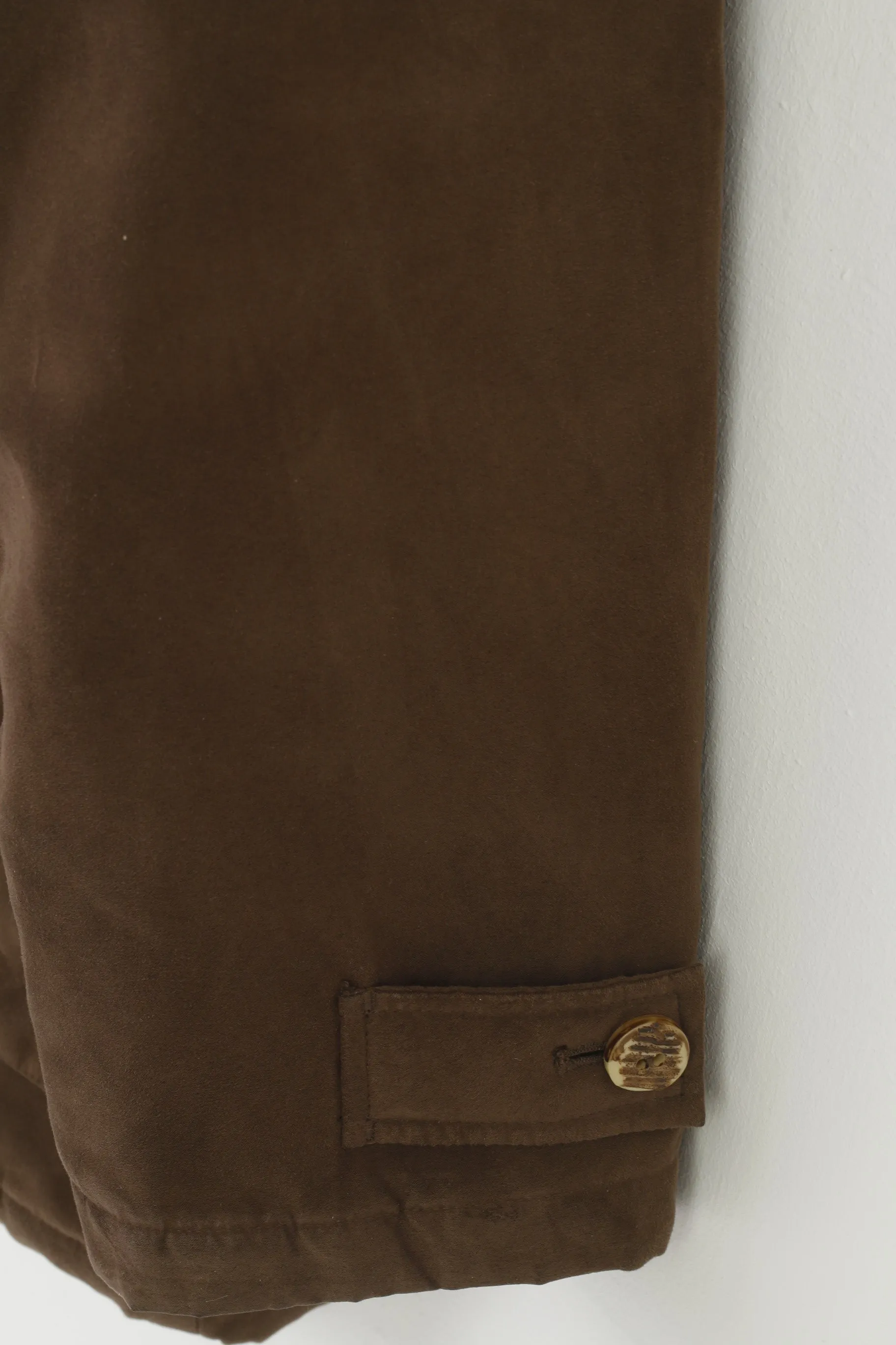 Landhaus Men 56 XL Jacket Brown Full Zipper C&A Collar Vintage Padded  Top