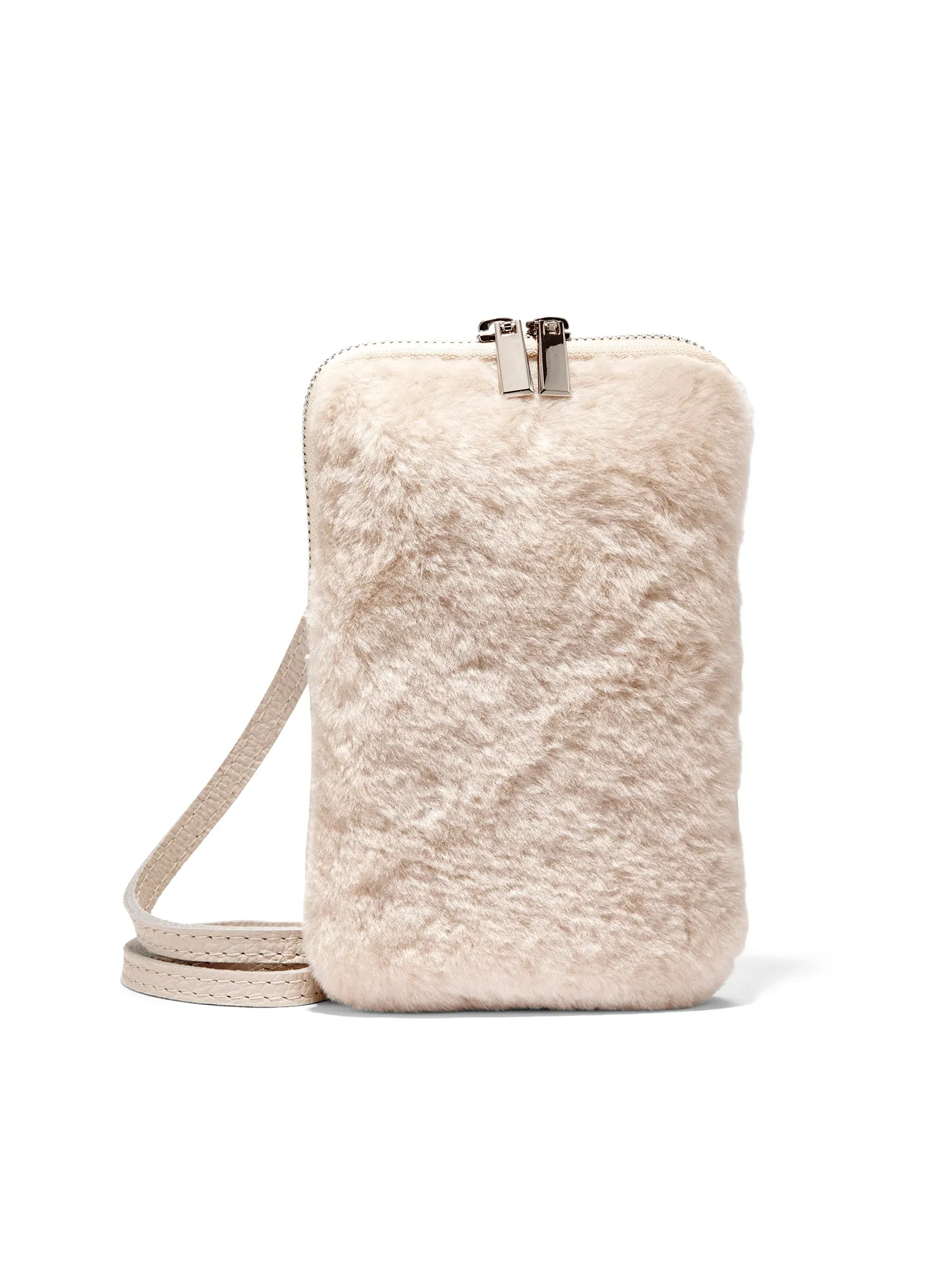 Large Shearling Cellphone Bag