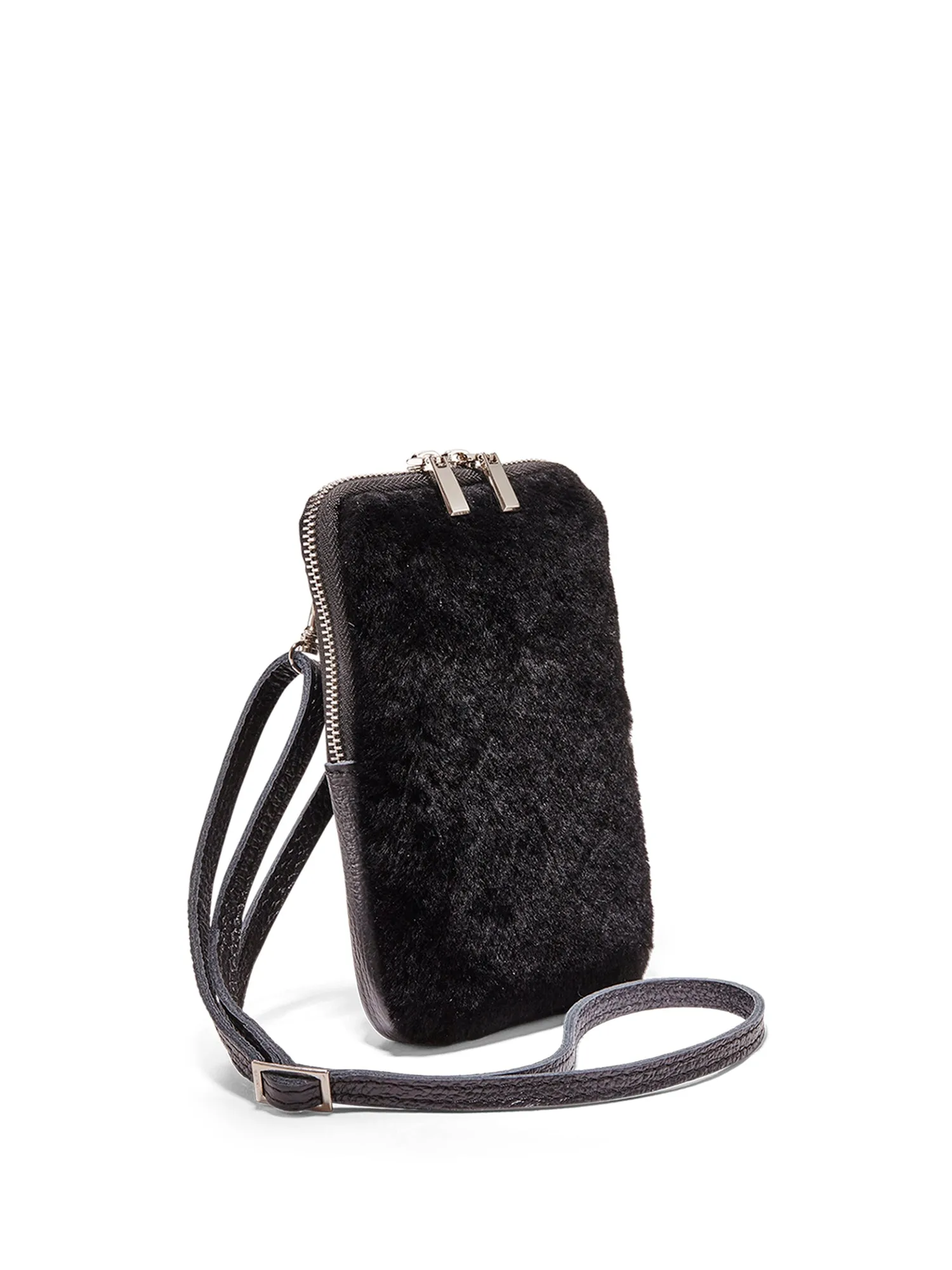 Large Shearling Cellphone Bag