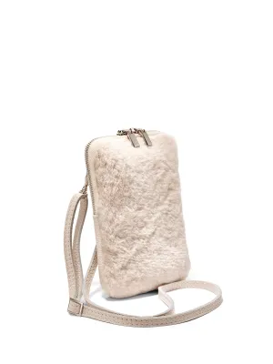Large Shearling Cellphone Bag