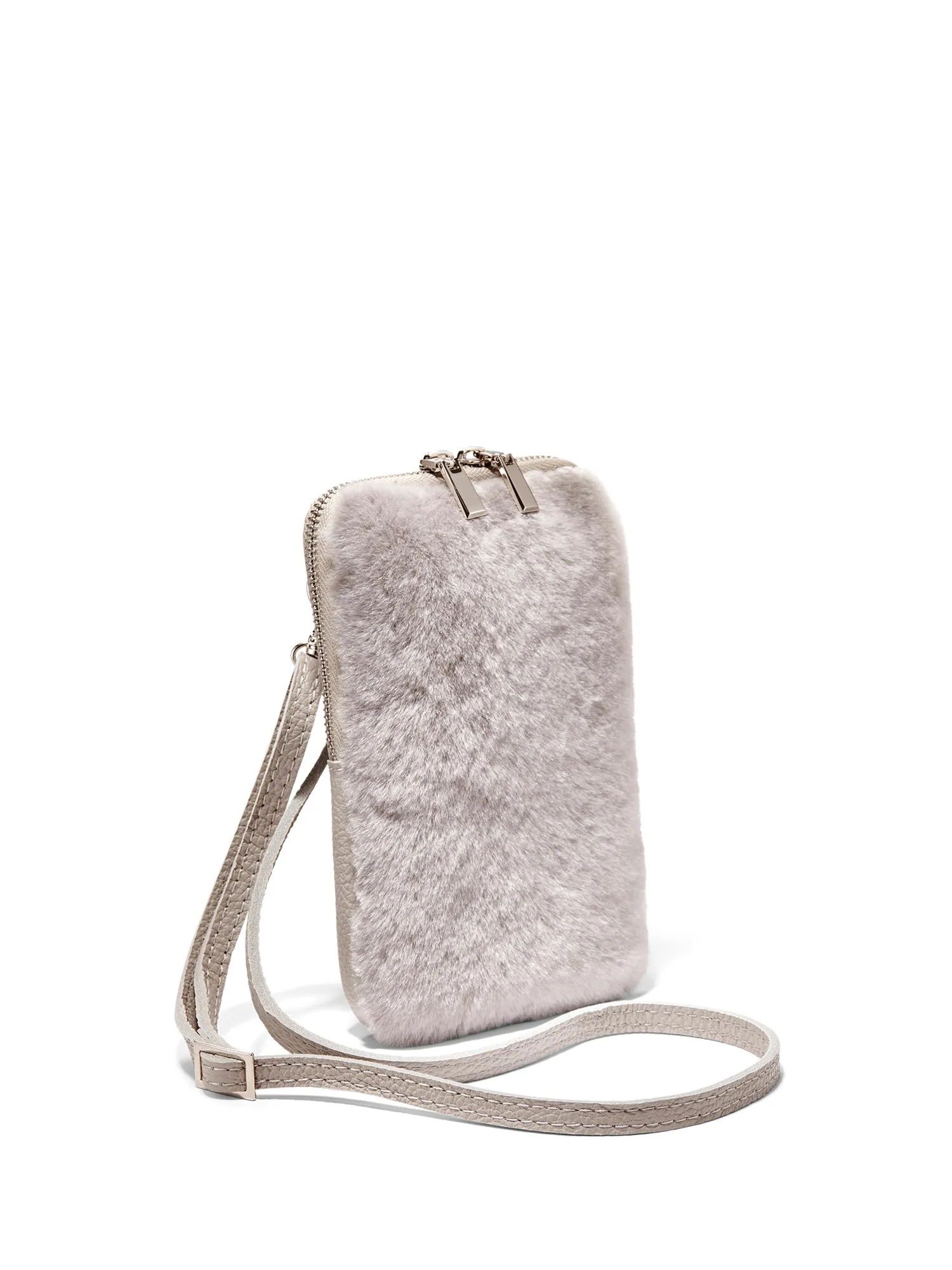 Large Shearling Cellphone Bag