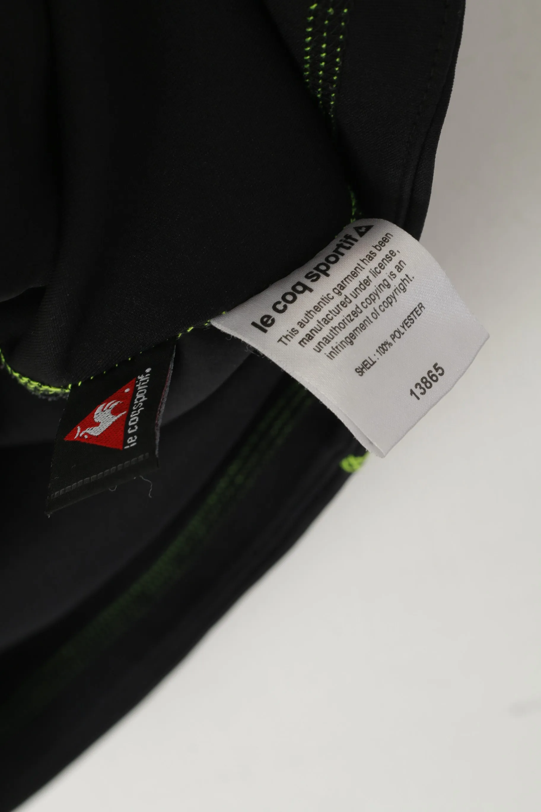 Le coq Sportif Men M Shirt Black Hibernian Edinburgh Football Club Jersey Sport Top