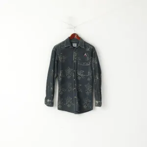 Lee Men S Casual Shirt Navy Denim Cotton USA Stars Printed Alliente Trails Long Sleeve Top