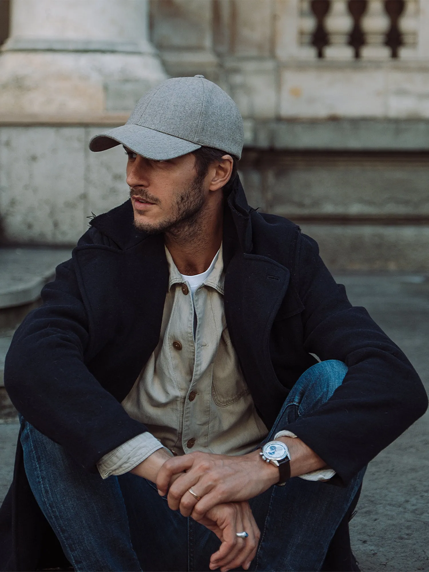 Legacy Soft Front Wool Cap Clay Grey