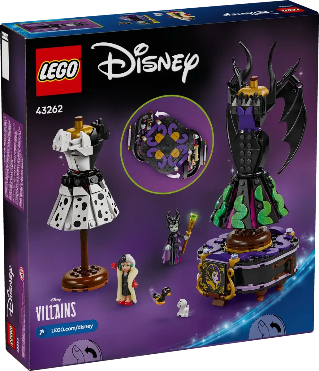 Lego Disney Maleficent's and Cruella De Vil's Dresses 43262