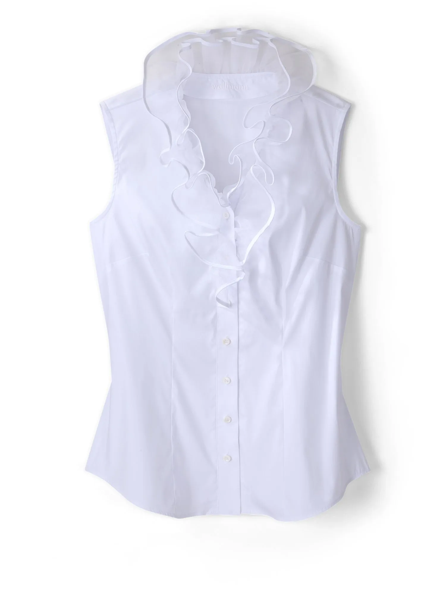 Leni Organza Ruffle Sleeveless Shirt