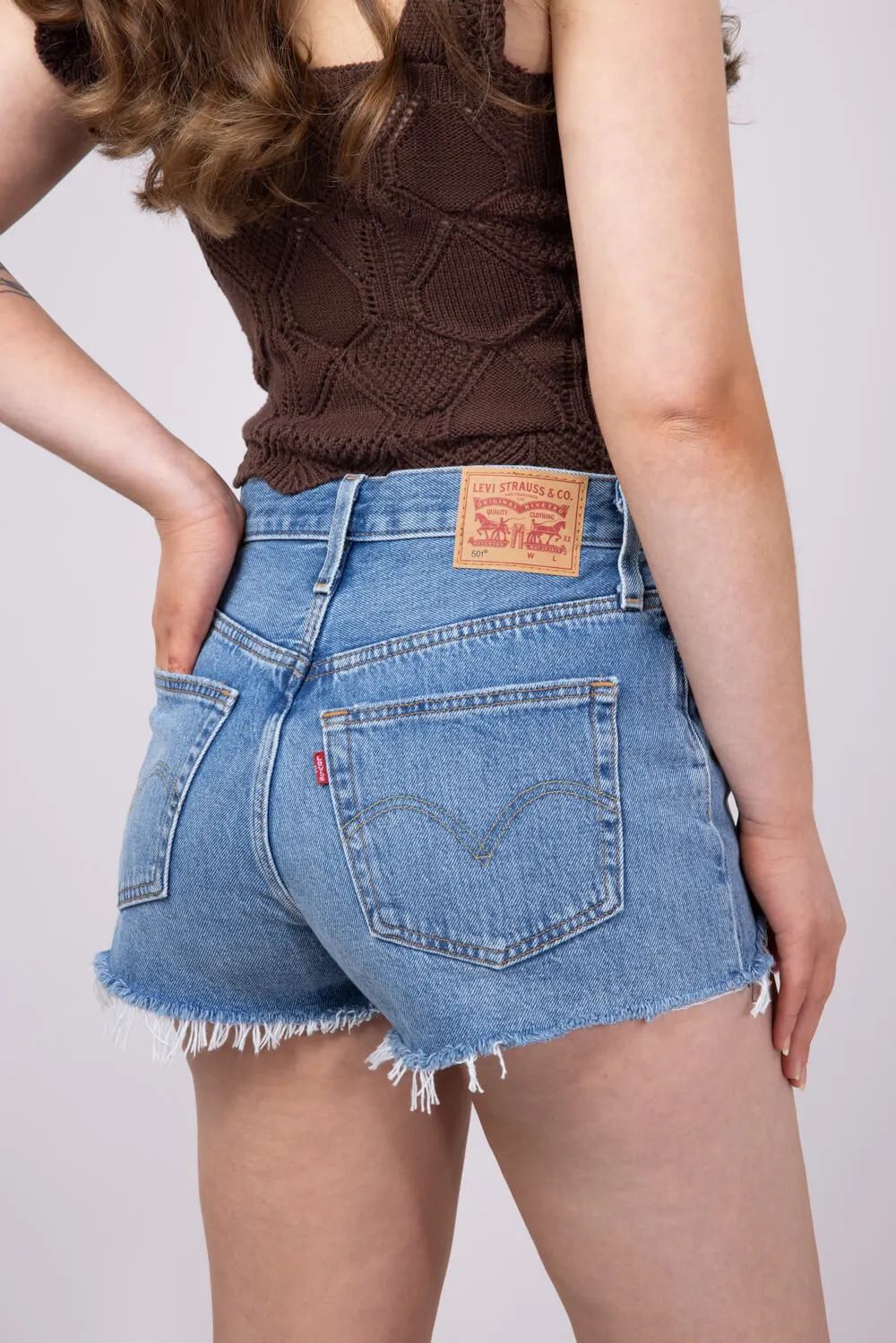 Levi’s 501 Original Blow Big Horns Denim Shorts for Women | 56327-0459