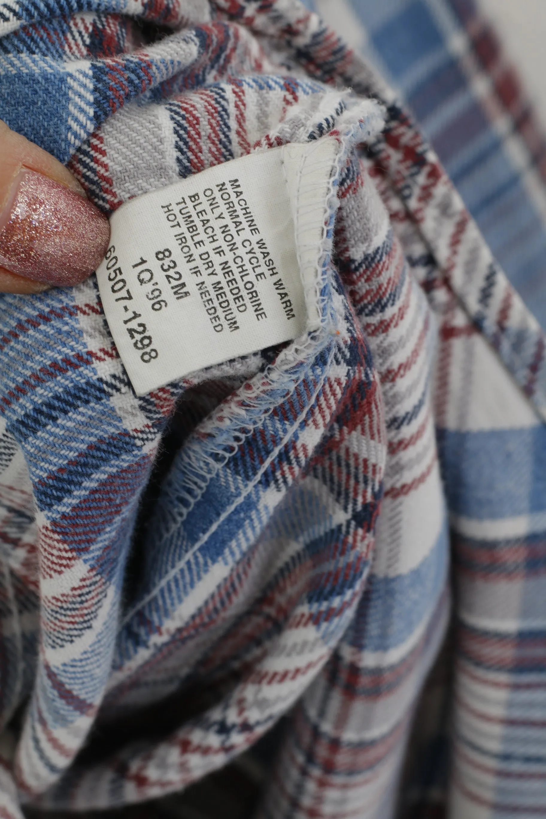 Levi's Men S Casual Shirt Blue Check Vintage Cotton Long Sleeve Western Top