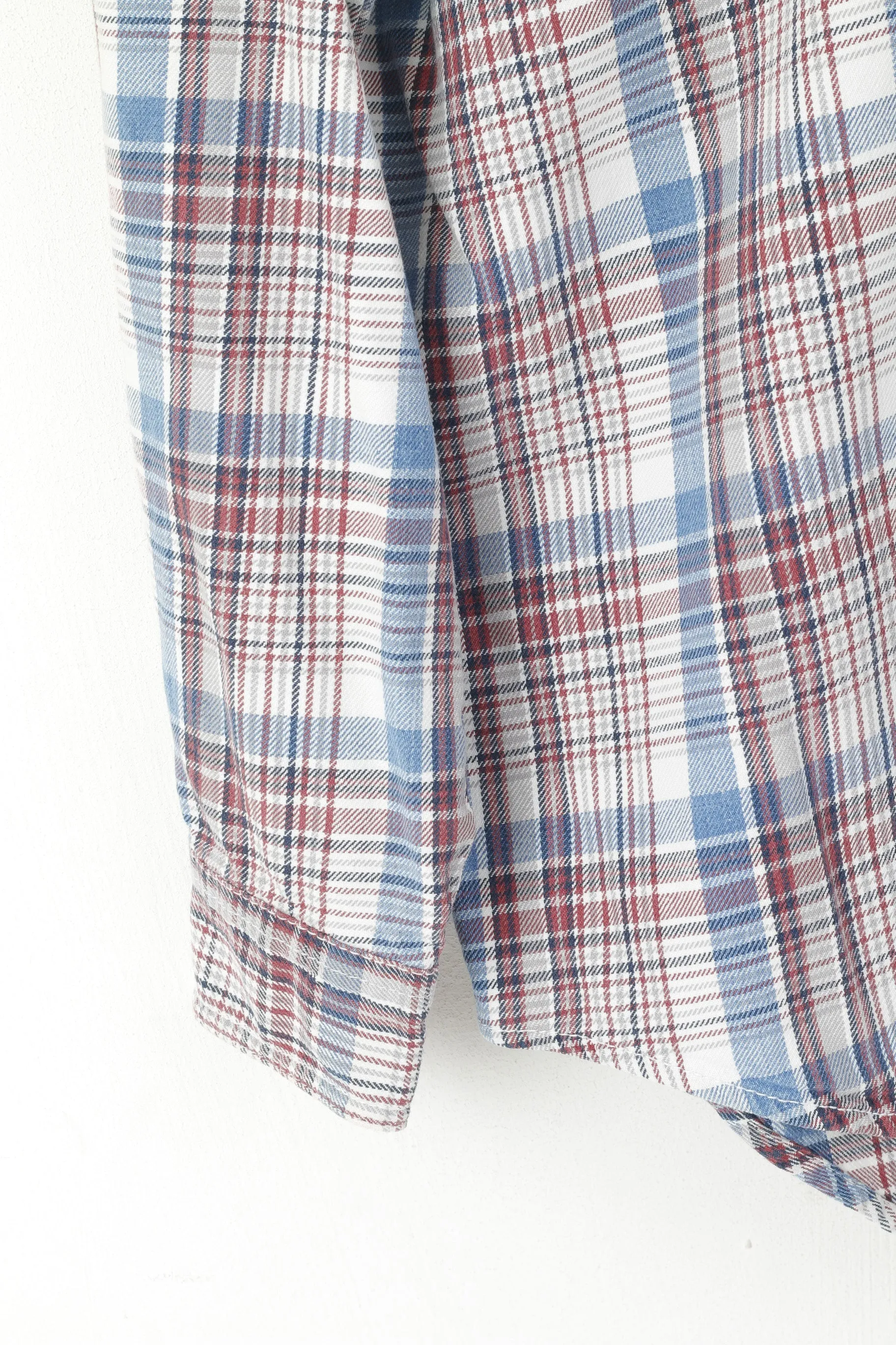 Levi's Men S Casual Shirt Blue Check Vintage Cotton Long Sleeve Western Top