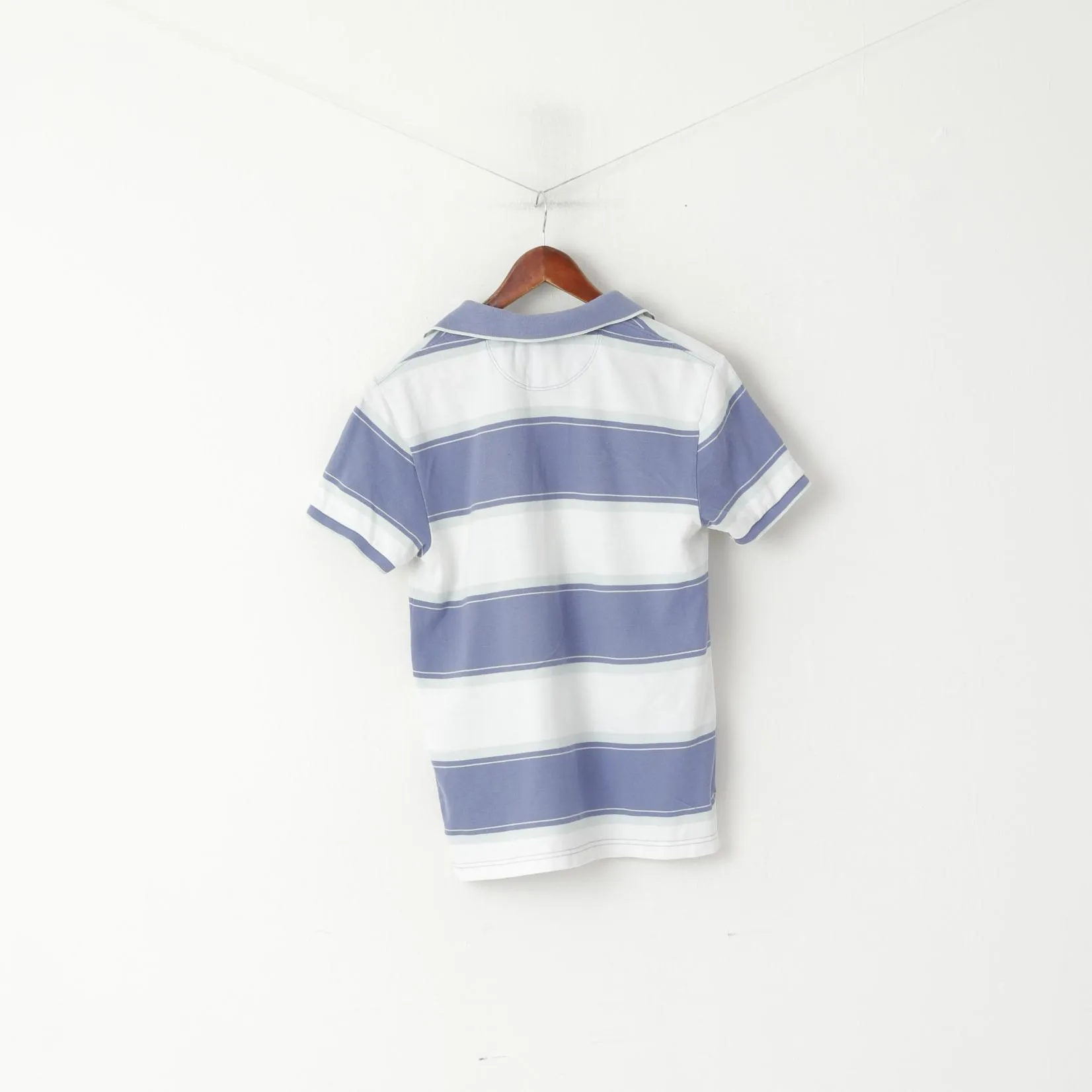 Levi's Men S Polo Shirt Violet Striped Short Sleeve Cotton Standard Fit Top