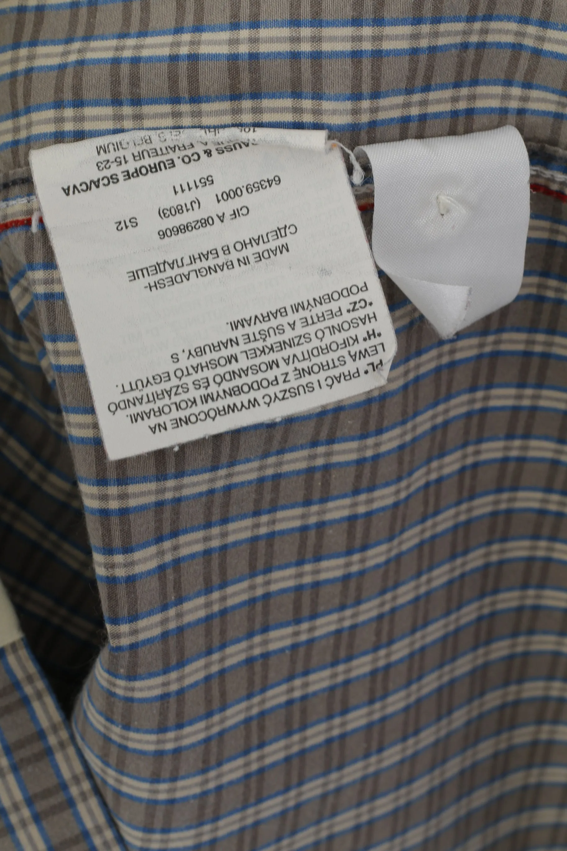 Levi's Men XXL Casual Shirt Gray Blue Checkered Cotton Standard Fit Vintage Top