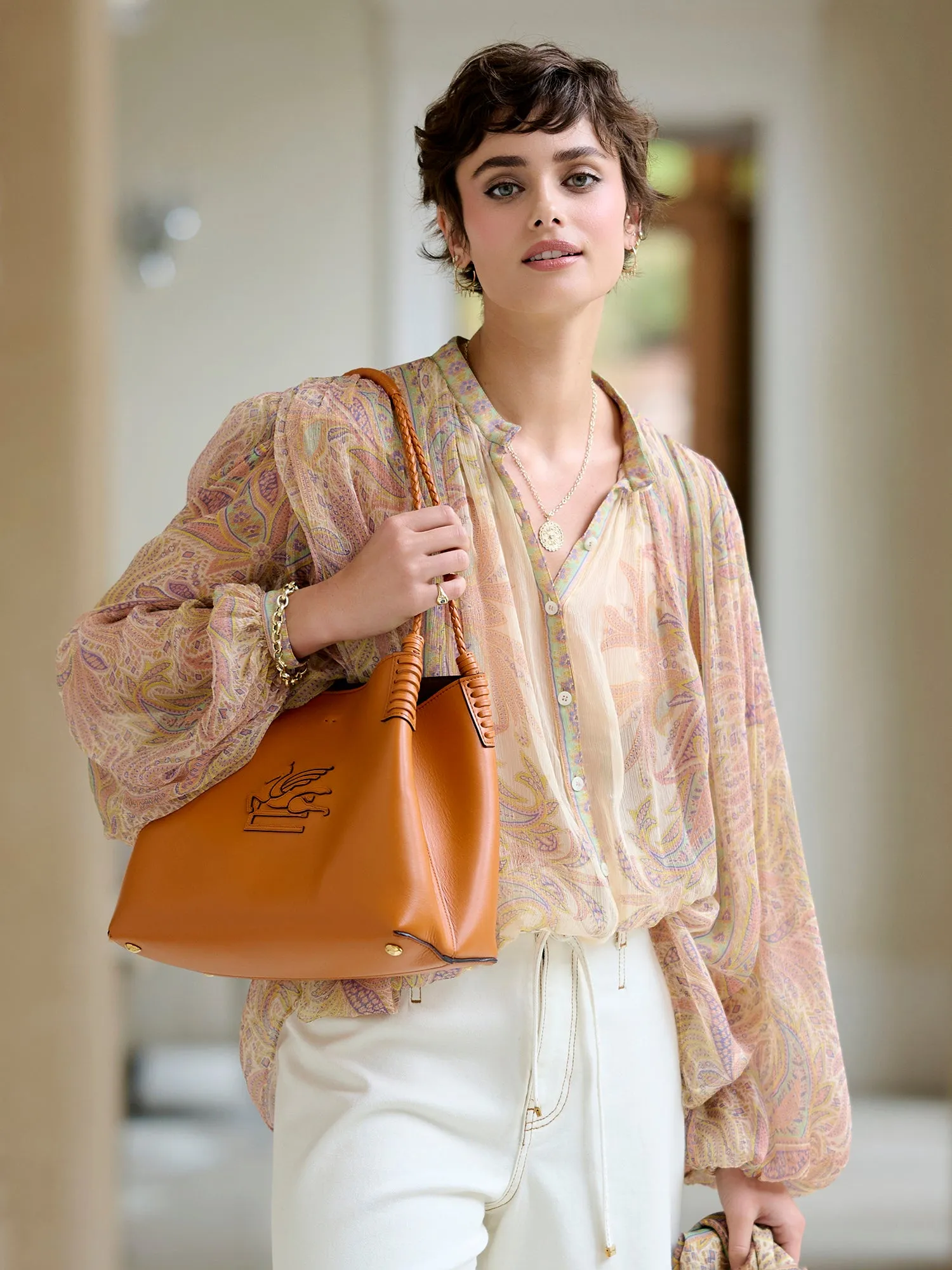 Libra Small Leather Tote
