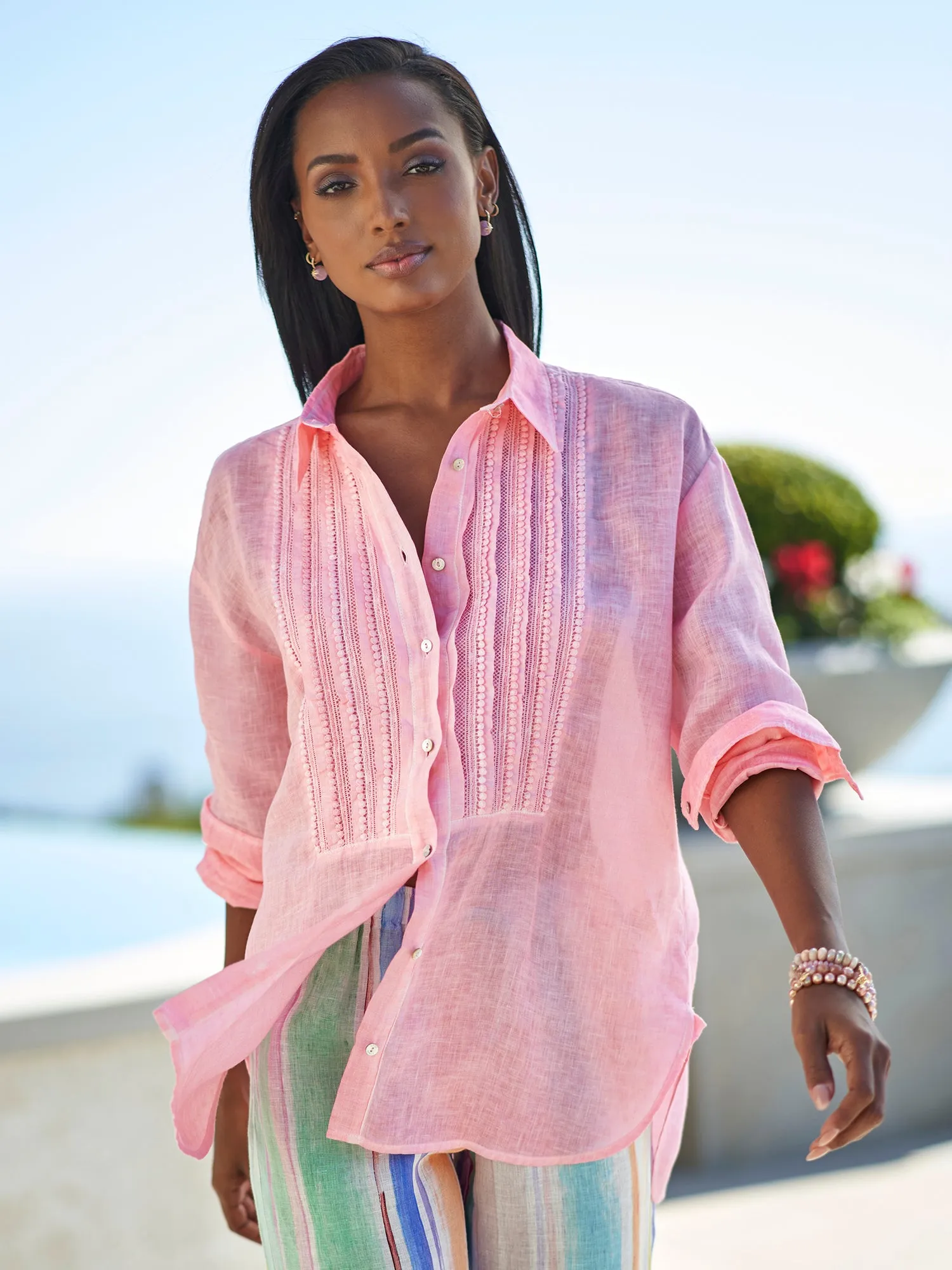 Lilja Ruffle Linen Shirt