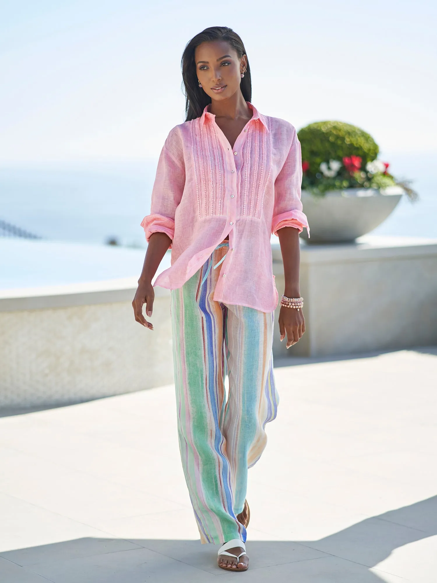 Lilja Ruffle Linen Shirt