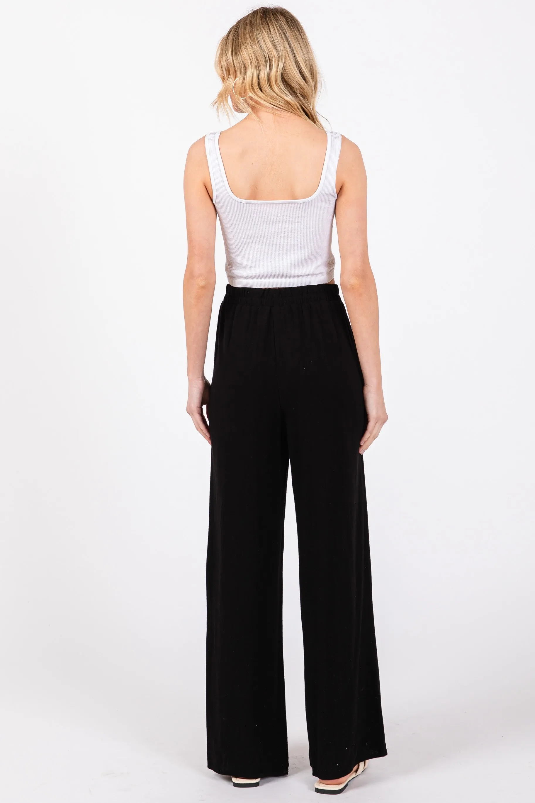 LINEN BLEND PATCH POCKET PANT