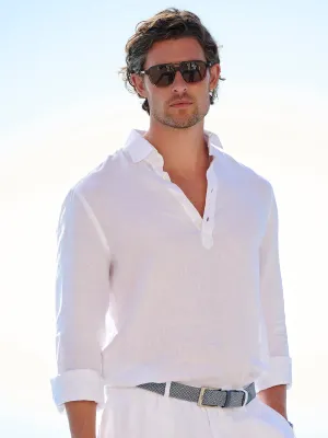 Linen Jersey Polo Shirt