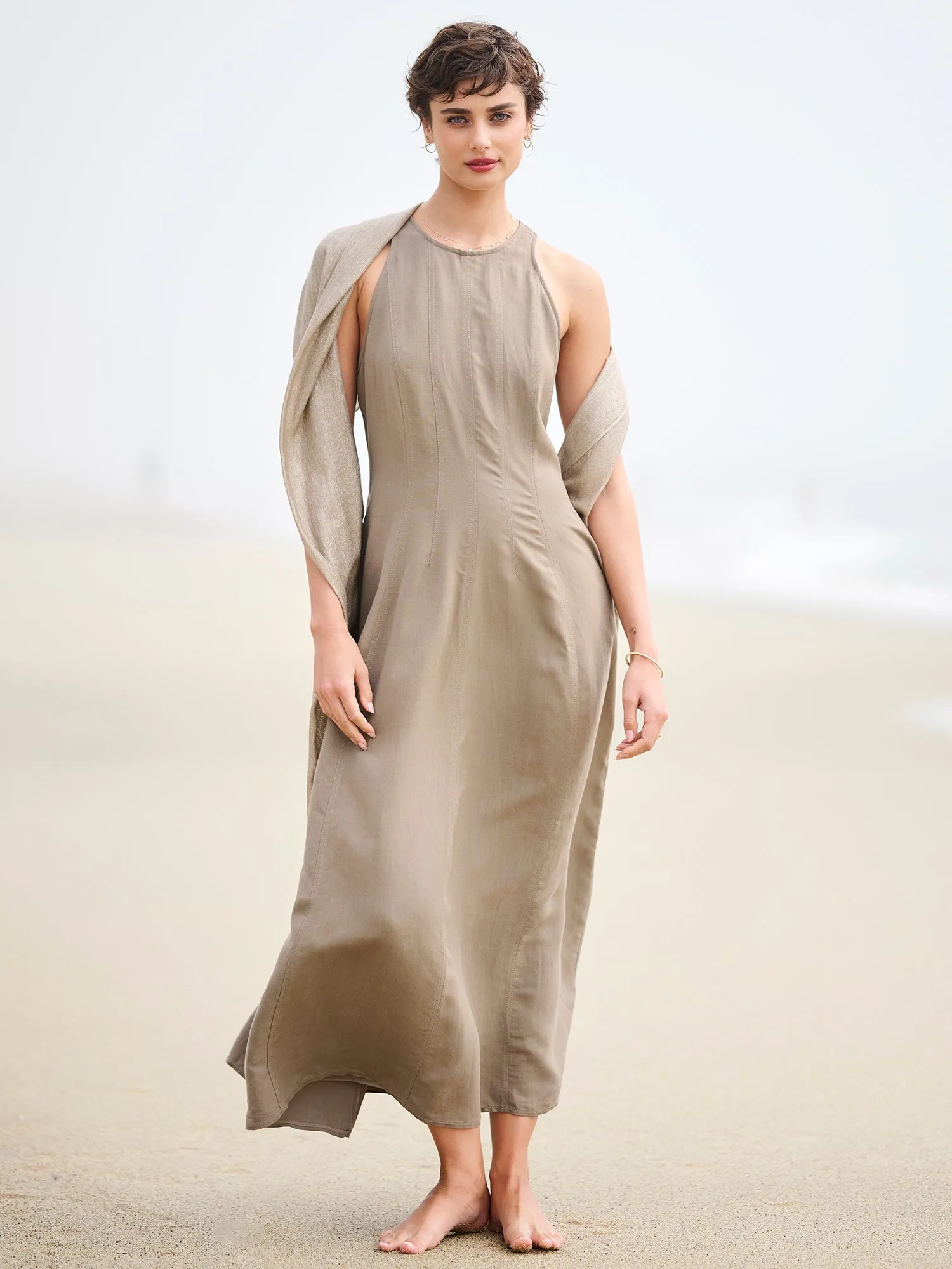 Linen Midi Dress