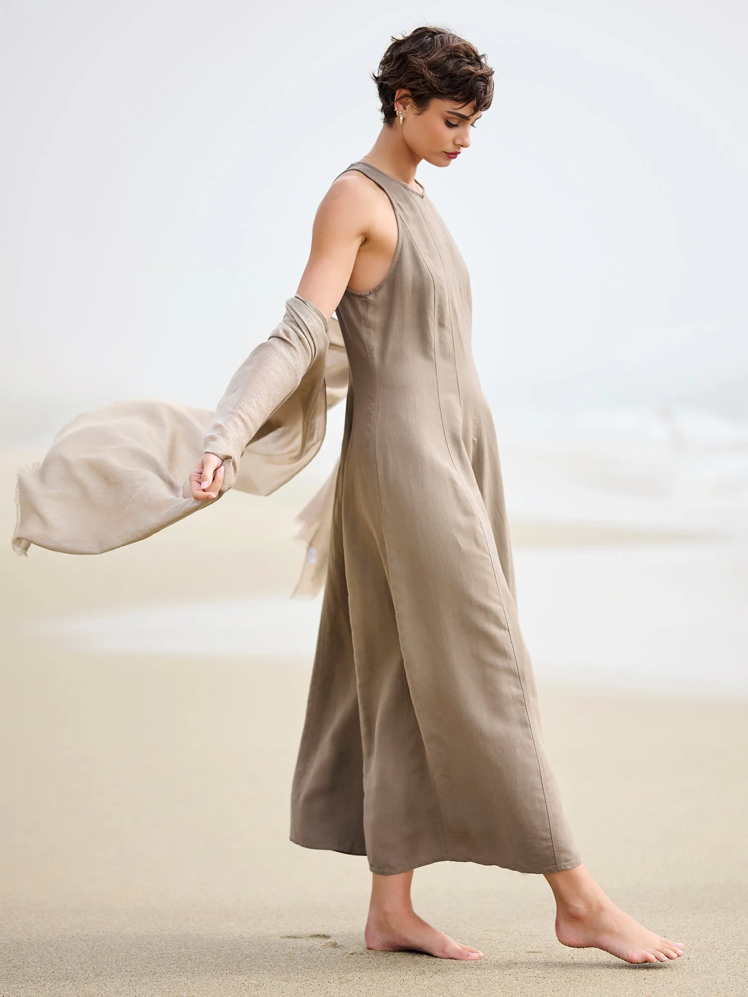 Linen Midi Dress