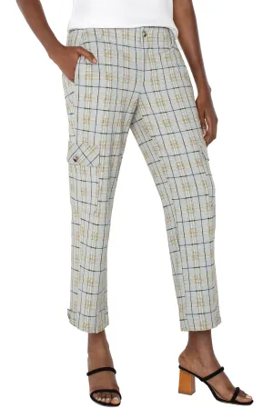Liverpool Los Angeles UTILITY CARGO CROP WITH TAB HEM