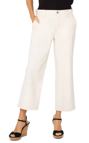 Liverpool Los Angeles UTILITY STRIDE WIDE LEG CROP W/ SIDE TABS