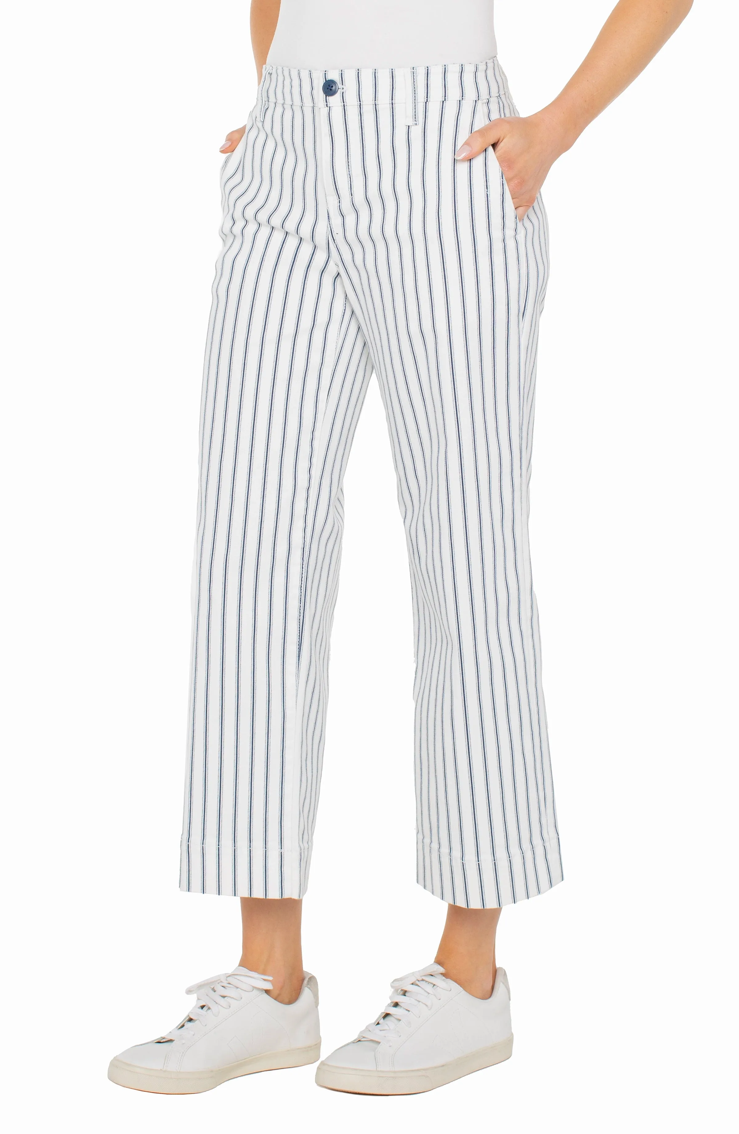 Liverpool Los Angeles WIDE LEG CROP WITH PATCH POCKETS