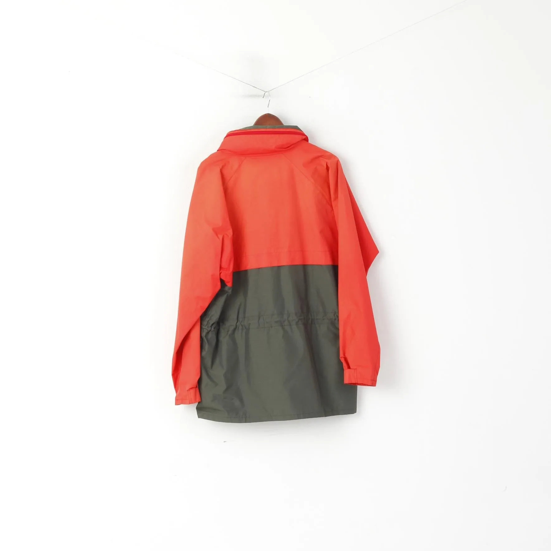 Loffler Men 50 M Jacket Vintage Red Gore-Tex Hidden Hood Tramp Plus Outdoor Top