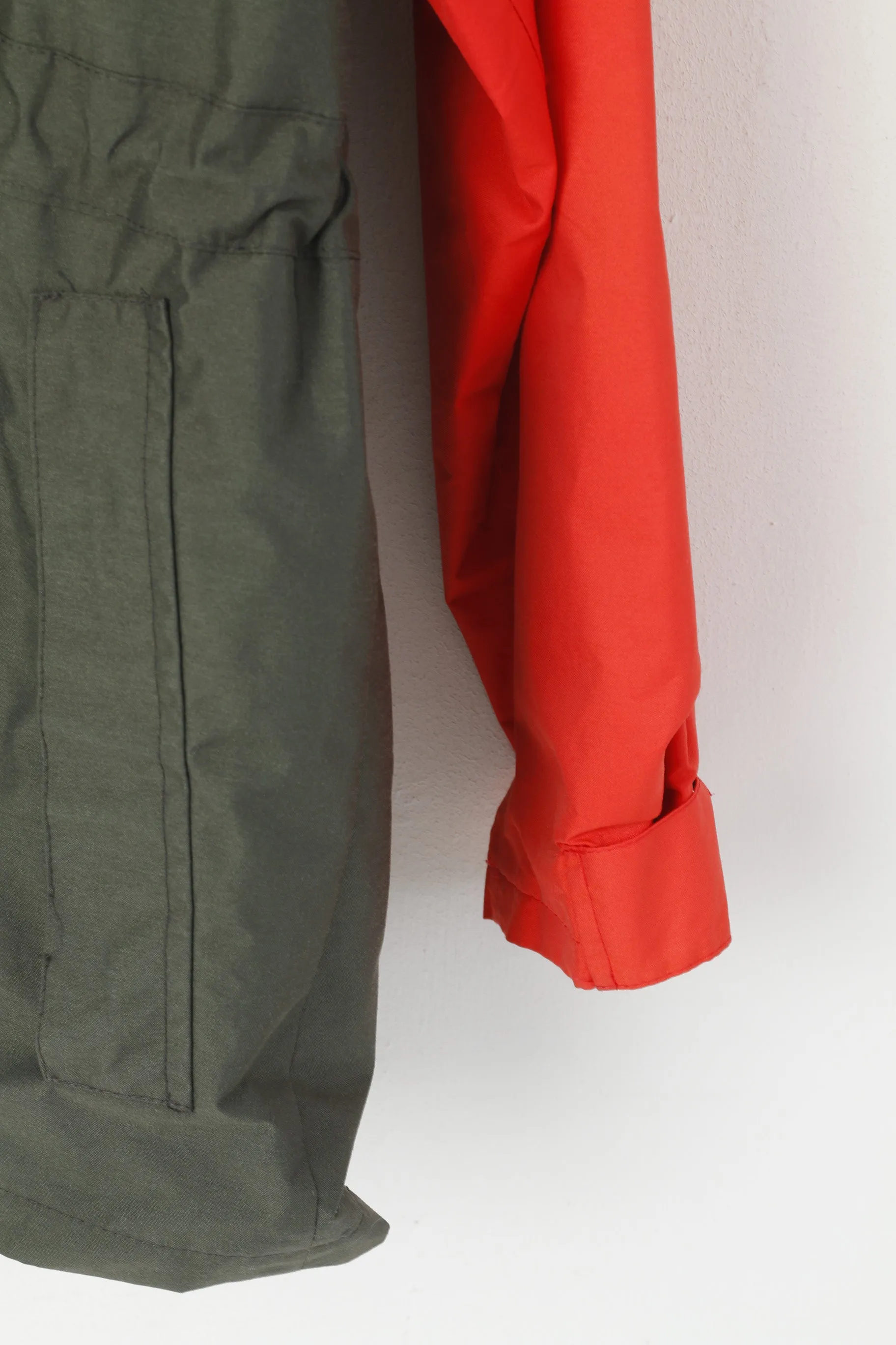 Loffler Men 50 M Jacket Vintage Red Gore-Tex Hidden Hood Tramp Plus Outdoor Top