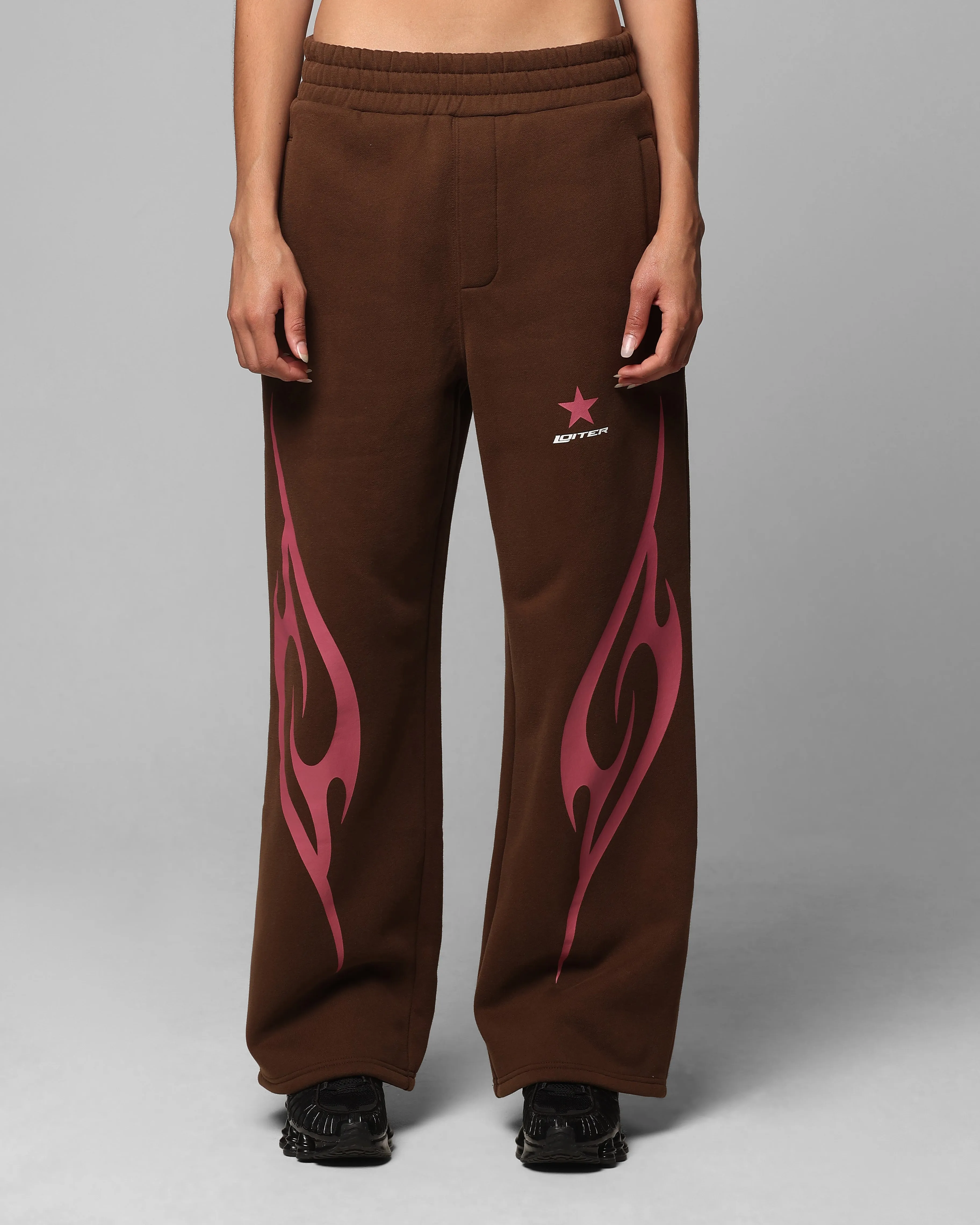 Loiter Cyber Sweat Pants Brown