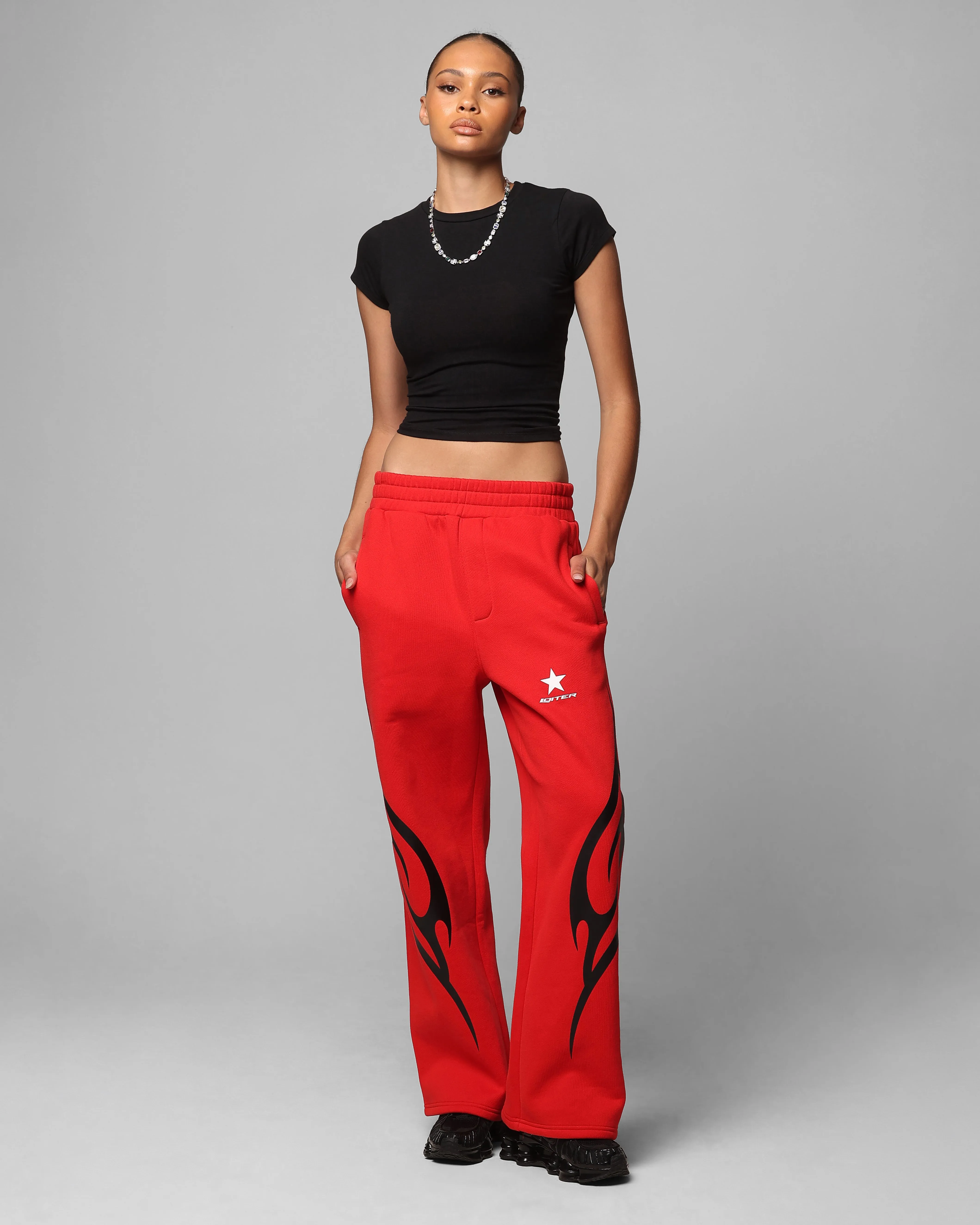 Loiter Cyber Sweat Pants Red